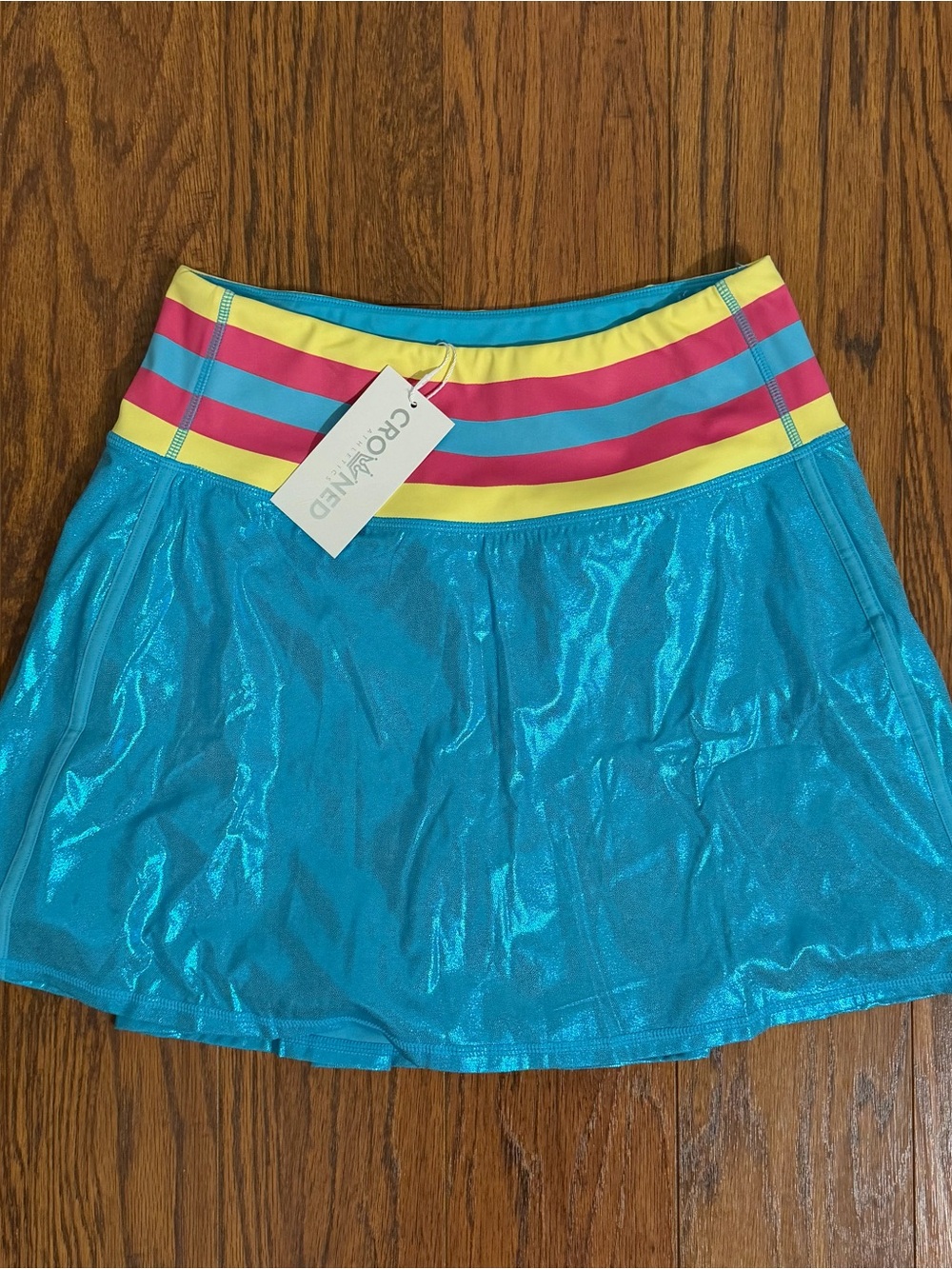 Crowned Athletics Barbra Blue Barbie Inspired Skort Medium NWT